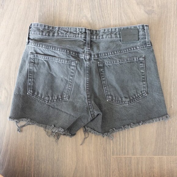 AG Denim Hailey Cut-Off Ex Boyfriend Raw Hem Short in Black Size 26 - Picture 10 of 11
